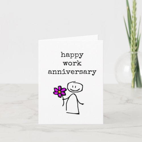Happy Work Anniversary Cute Greeting Card
