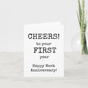 Happy Work Anniversary First Year Card