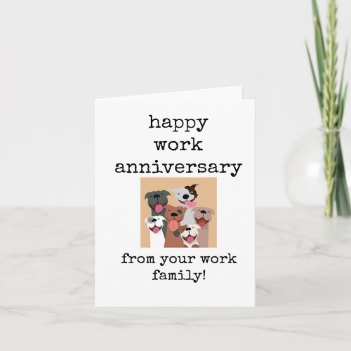 Happy Work Anniversary From Your Work Family Card