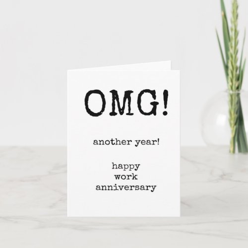 Happy Work Anniversary Greeting Card, Funny