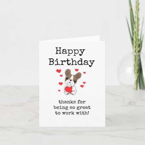 Happy work Birthday Coworker Boss Card