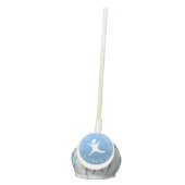 Happy World Children's Day Blue Glitter Cake Pops (Front)