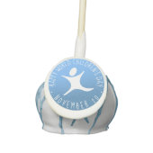 Happy World Children's Day Blue Glitter Cake Pops (Front)
