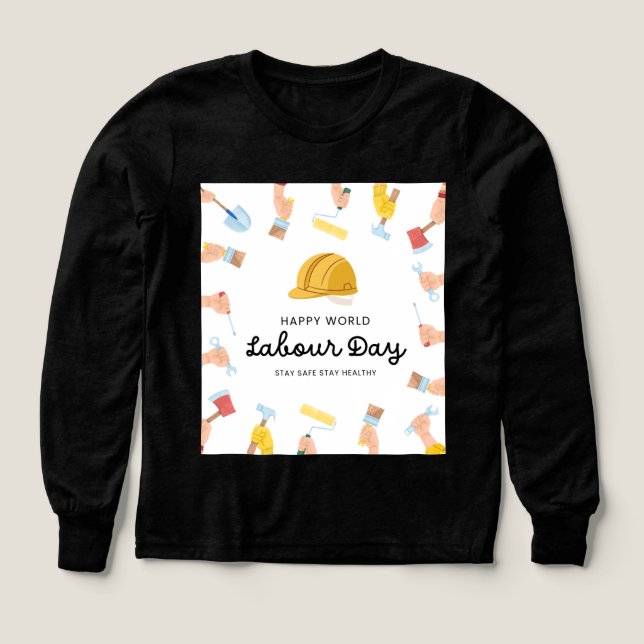 Happy world labour day design Tri-Blend shirts (Design Front)