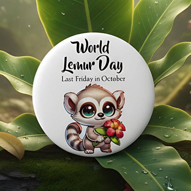 Happy World Lemurs Day | Last Friday in October Button (Creator Uploaded)