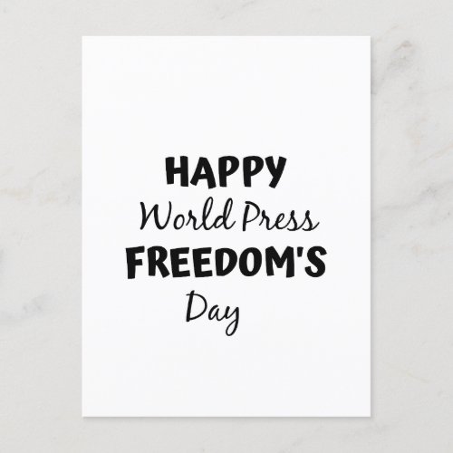 happy world press freedom day postcard