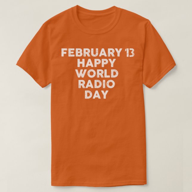 Happy World Radio Day  T-Shirt (Design Front)