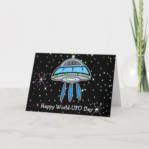 Happy World UFO Day June 24th or July 2nd Card