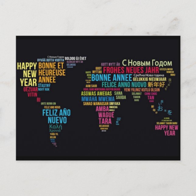 Happy World Year Postcard (Front)