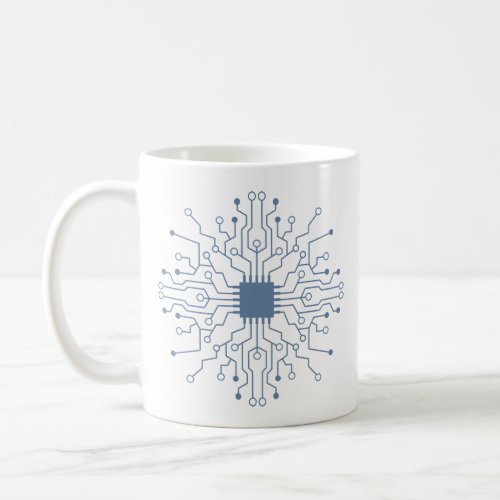 happy xmas circuit binary coffee mug