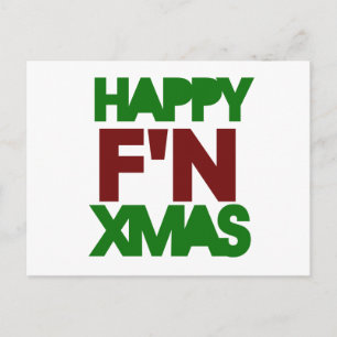 Happy Xmas humor Holiday Postcard