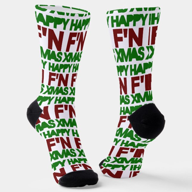 Happy Xmas humor Socks (Angled)