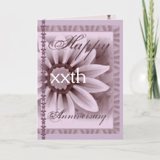 Happy xxth Year Anniversary LAVENDER Flower Card