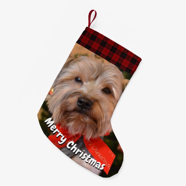 HAPPY YAPPY XMAS DOG SMALL CHRISTMAS STOCKING (Front (Hanging))