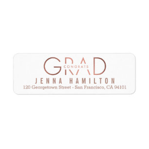 Happy Year EDITABLE COLOR Graduation Address Label