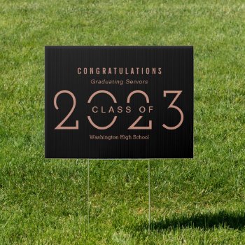 Happy Year Editable Color Graduation Yard Sign by berryberrysweet at Zazzle