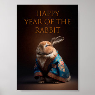 Happy Year of the Rabbit Poster