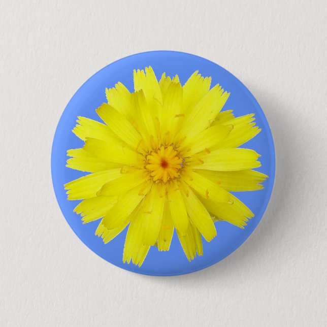 Happy Yellow Dandelion image Button (Front)