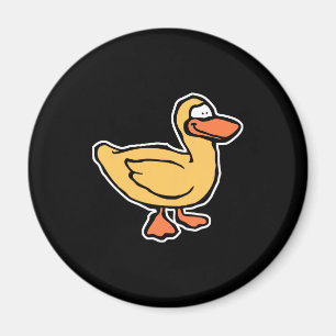 happy yellow duck magnet
