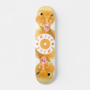 Happy Yellow Duck Skateboard Smile Funny Gift