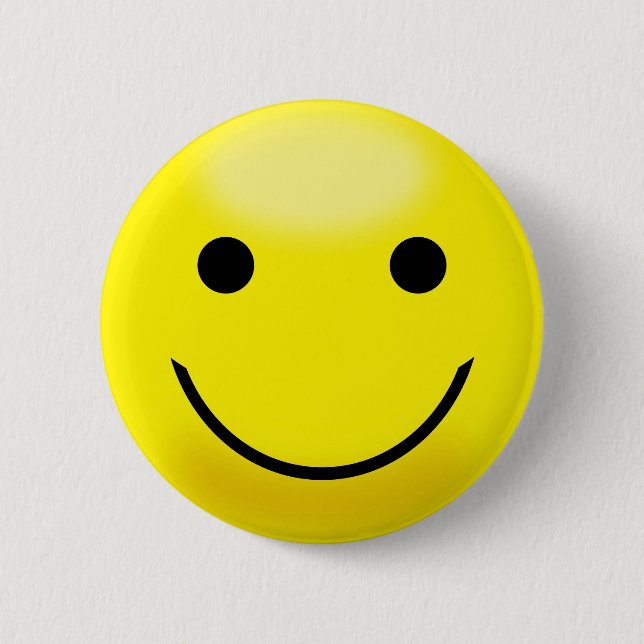 Happy Yellow Face Button (Front)