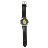 Happy Yellow Face Good Vibes Black Watch (Flat)