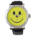 Happy Yellow Face Graphic Watch at Zazzle