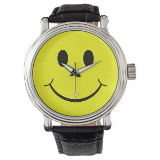 Happy Yellow Face Graphic Watch