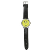 Happy Yellow Face Graphic Watch (Flat)