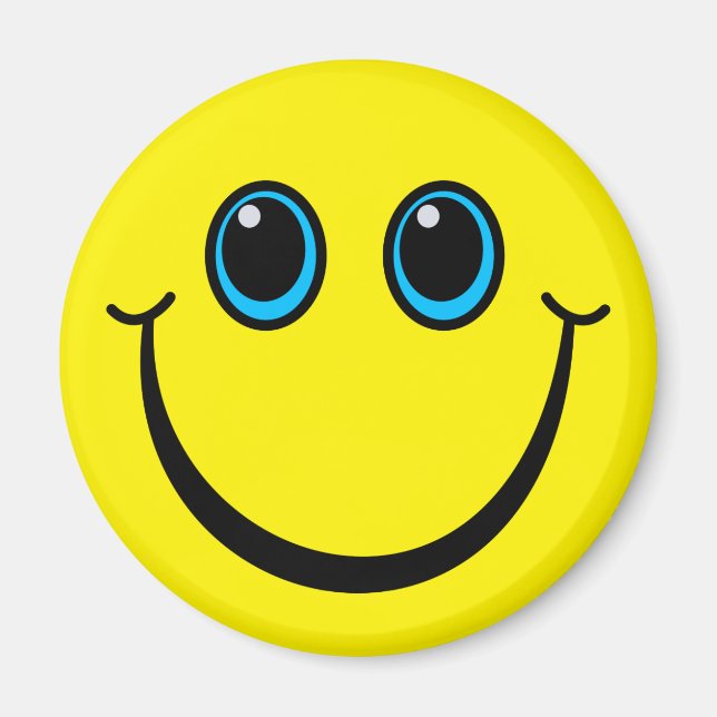 Happy Yellow Face Magnet (Front)