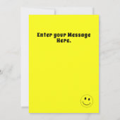 Happy Yellow Face You Are Awesome Card (Back)