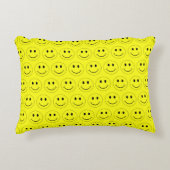 Happy Yellow Faces Accent Pillow (Front)