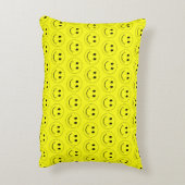 Happy Yellow Faces Accent Pillow (Back(Vertical))