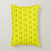 Happy Yellow Faces Accent Pillow (Front(Vertical))