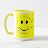 Happy Yellow Faces Big Mug (Left)