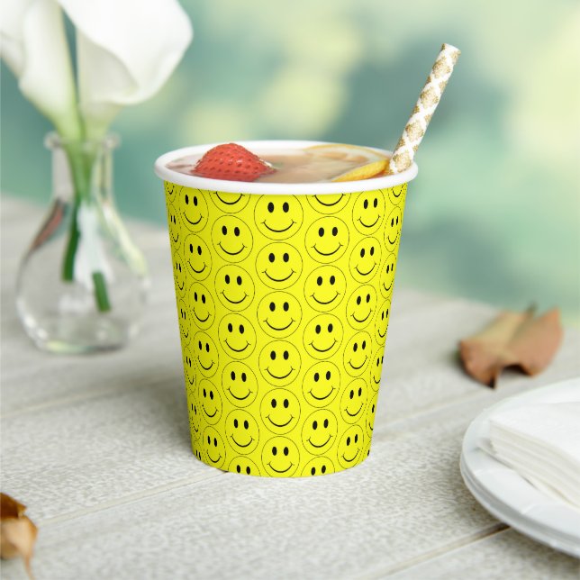 Happy Yellow Faces  Paper Cups (Insitu)