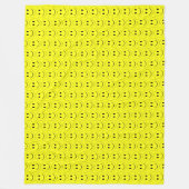 Happy Yellow Faces Pattern Fleece Blanket (Front)