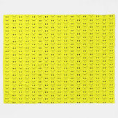 Happy Yellow Faces Pattern Fleece Blanket (Front (Horizontal))