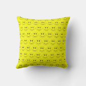 Happy Yellow Faces Throw Pillow (Back)