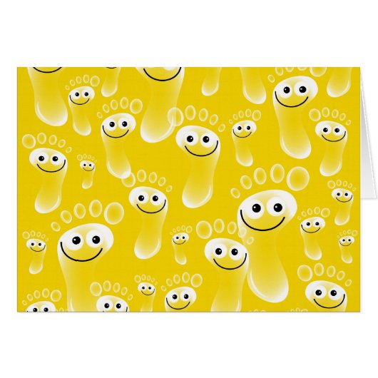 Happy Yellow Feet Cards (Front Horizontal)