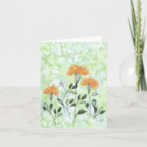 Happy Yellow Flowers Card