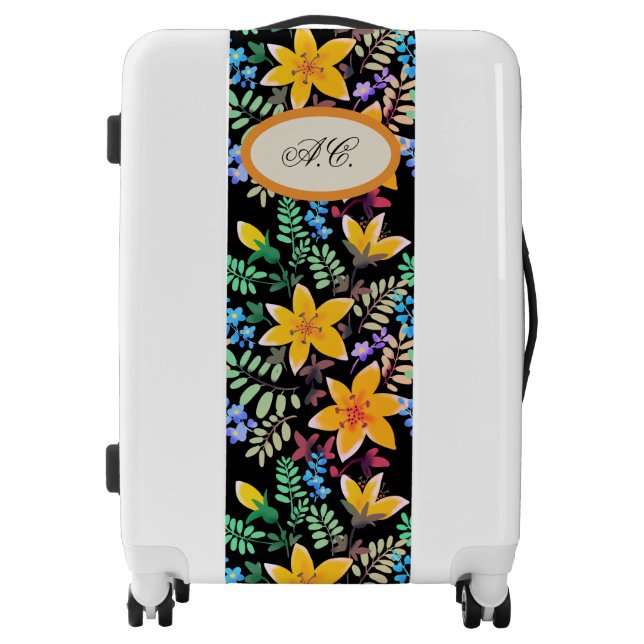 Happy yellow flowers luggage (Front)