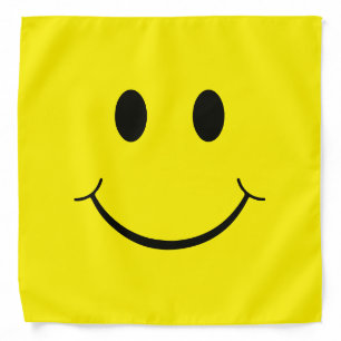 Happy Yellow Funny Face Bandana