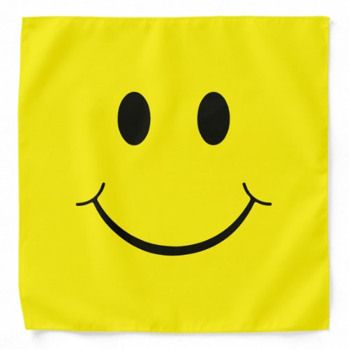 Happy Yellow Funny Face Bandana