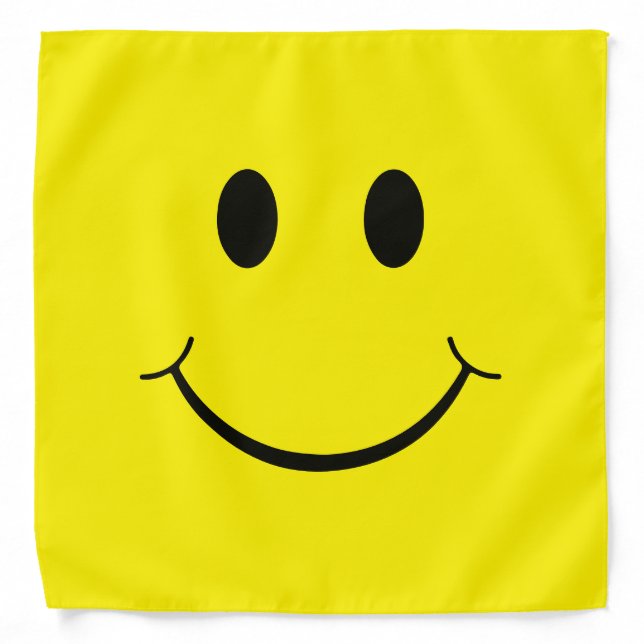 Happy Yellow Funny Face Bandana (Front)