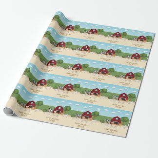 Happy Yellow Golden Retriever Cute Dog At A Farm Wrapping Paper