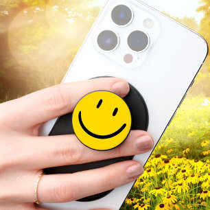 Happy Yellow Smile Phone PopSocket