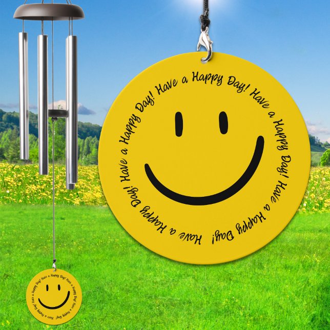 Happy Yellow Smile Wind Chime (Creator Uploaded)