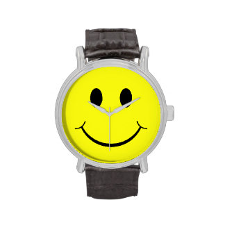 Yellow Smiley Face Watches, Yellow Smiley Face Wrist Watch Designs