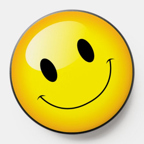 Happy Yellow Smiling Face Emoji PopSocket